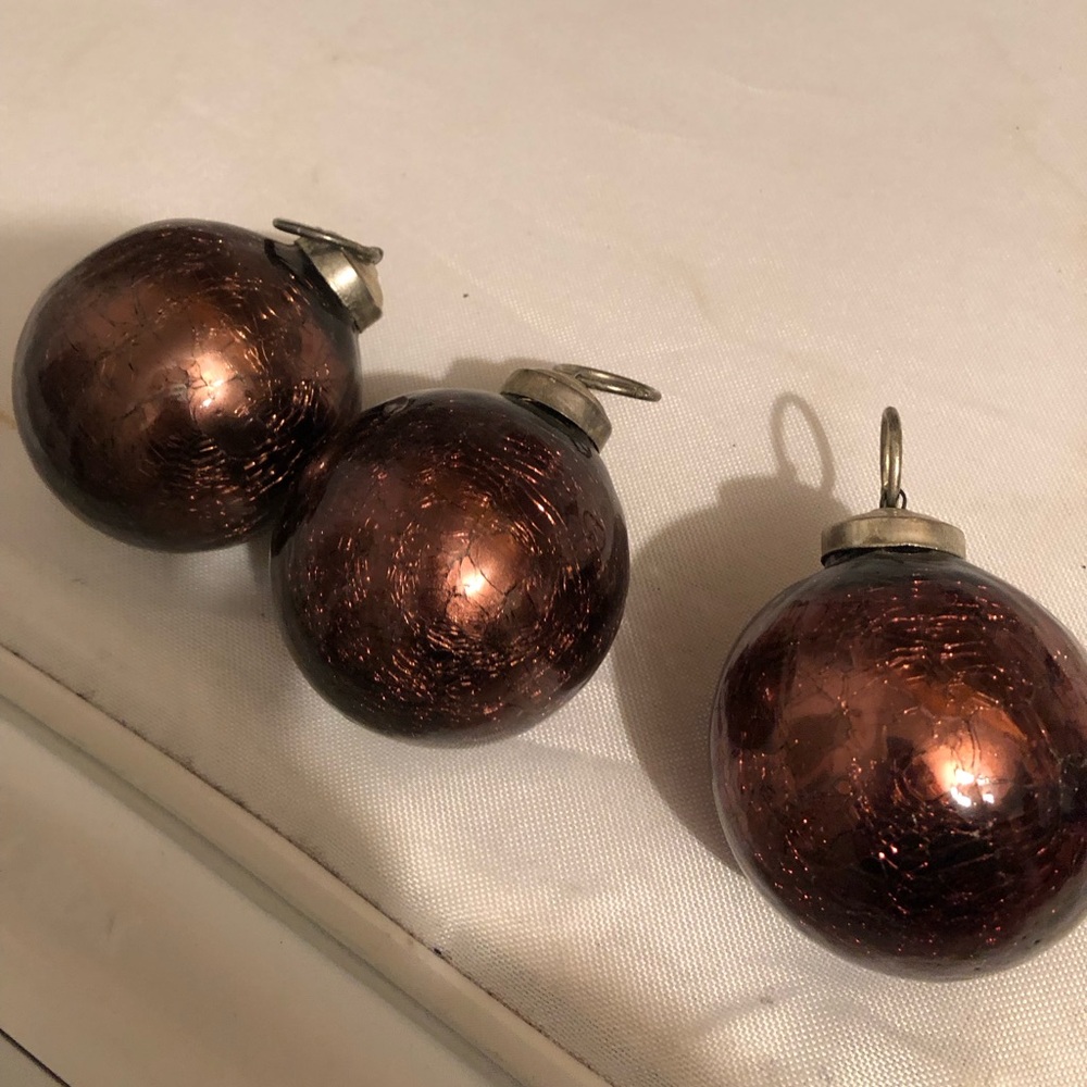 Kugel Crackle Glass Hanging Orbs- 900 $65 or $60 w/offer